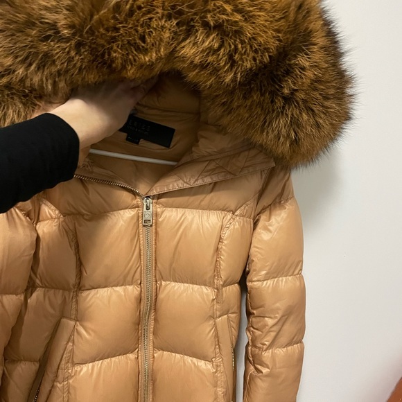 Series by Nicole Benisti NWT sz XS ( worn once -real fox fur)  -Caramel/🥂 color - Picture 12 of 17